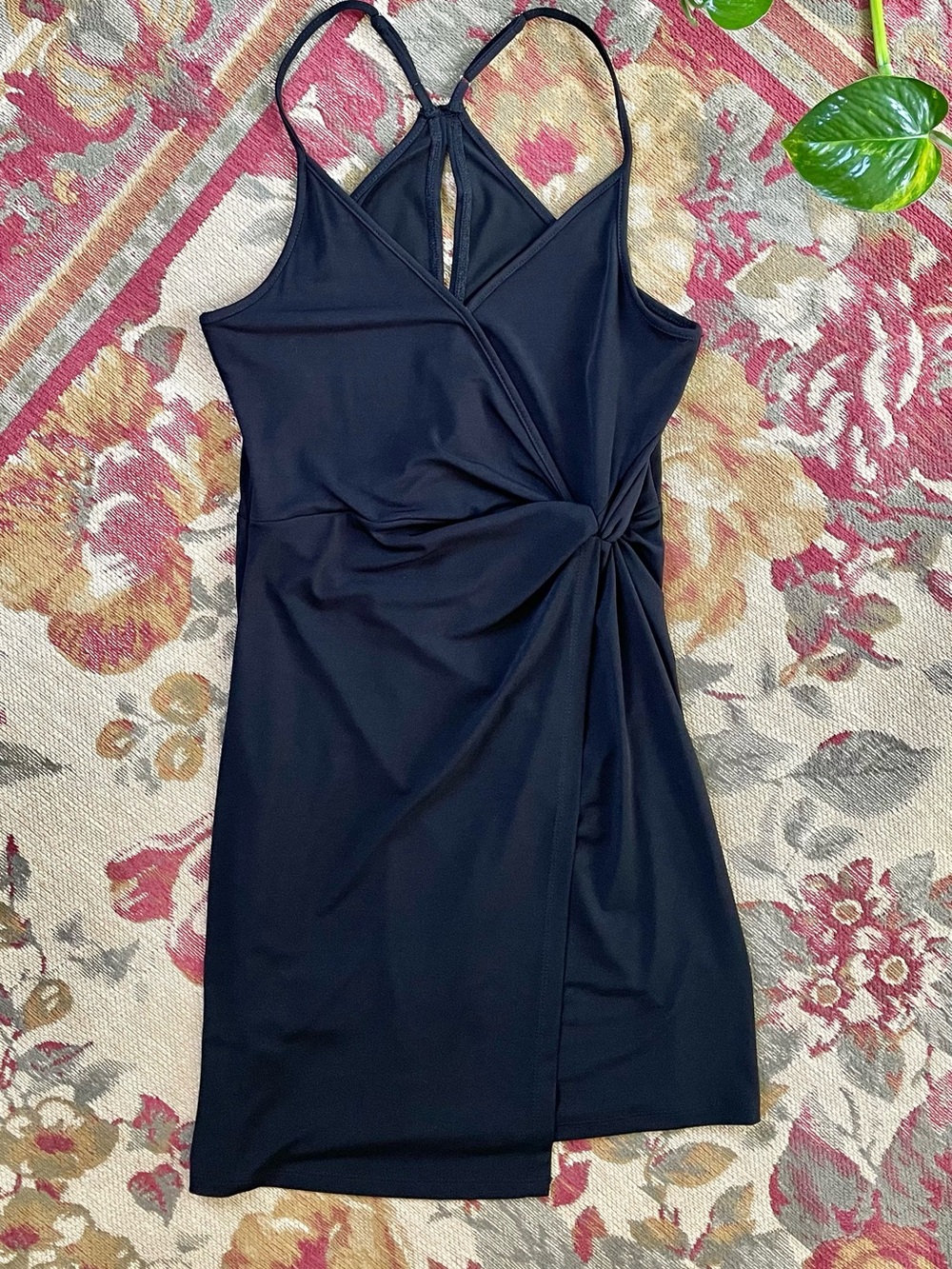 BCBG Black Twist-Front Sleeveless Dress 🔥 Brand New